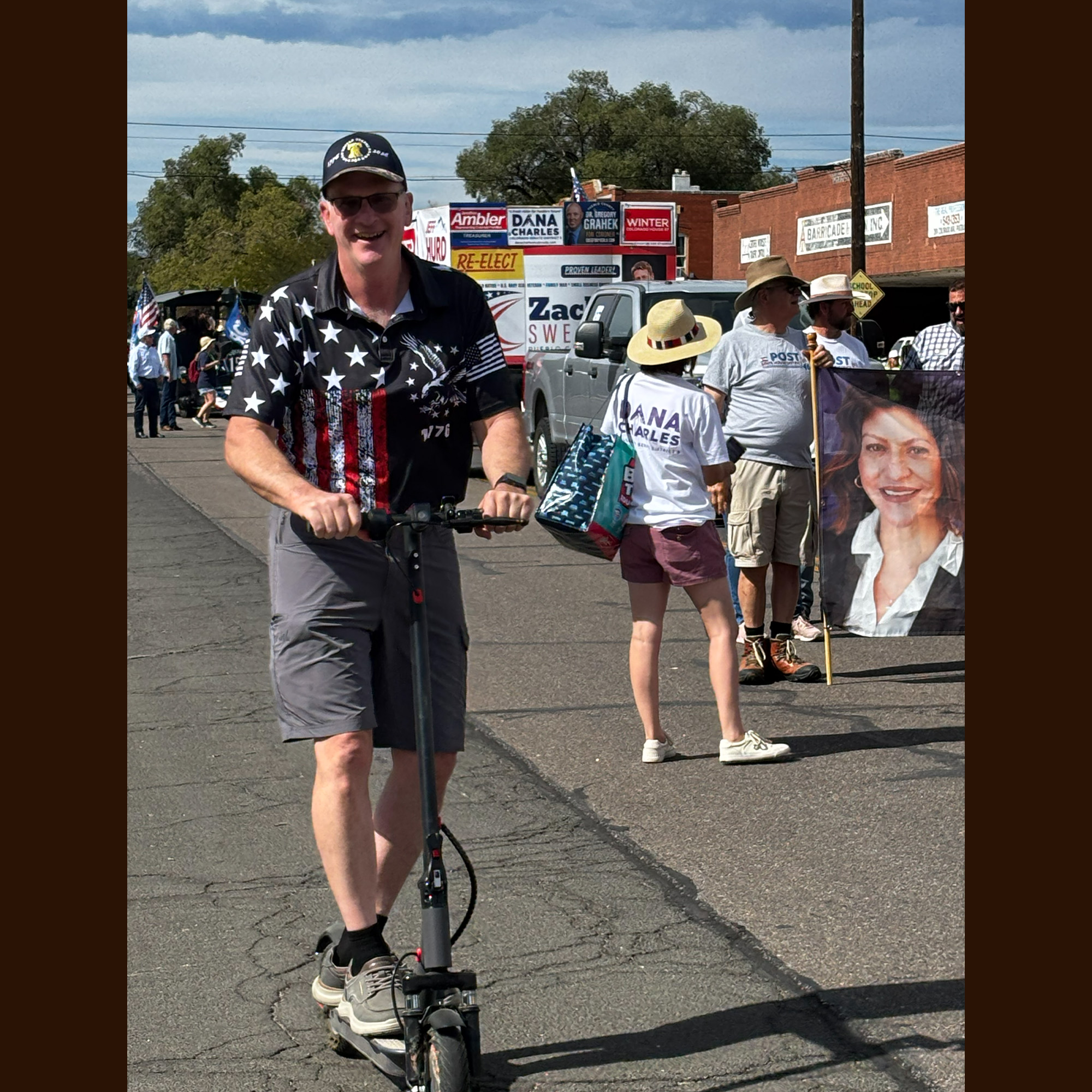Jonathan on scooter at State Fair parade